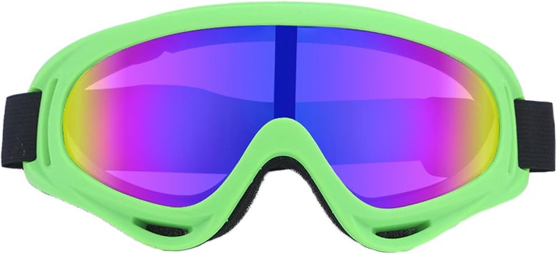 XILEDUO Ski Goggles Snowboard Goggles for Men Women Kids Winter Snow Windproof Sports Goggle Motorcycle ATV Glasses for Youth Adult Teens, UV Protection Foam Anti-Scratch Dustproof (Green) - Image 1